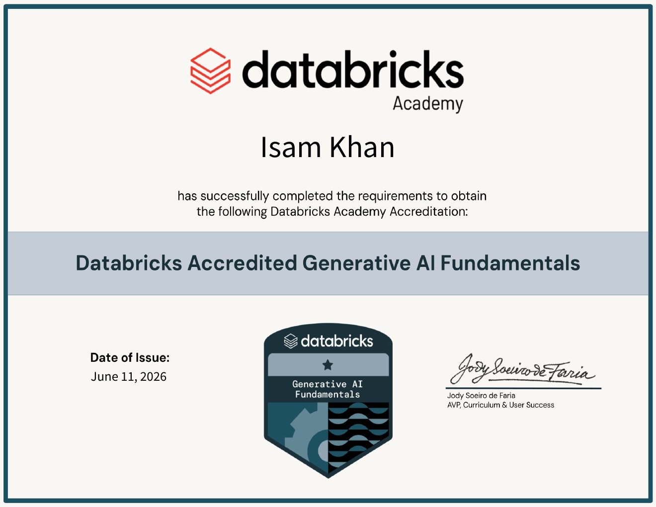 Databricks Generative AI Fundamentals